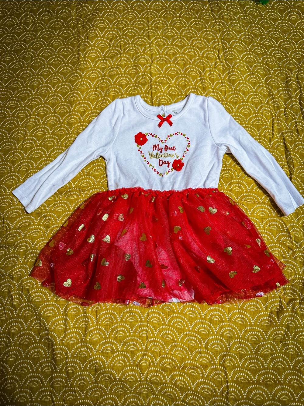 Baby Starters Valentine’s Red Tulle Heart Dress